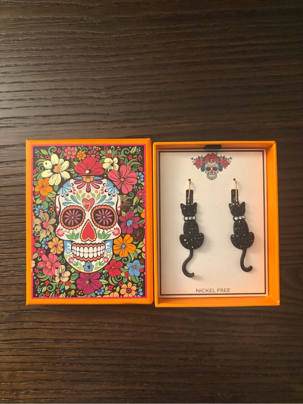 NEW True to Form Black Cat Dangle Earrings